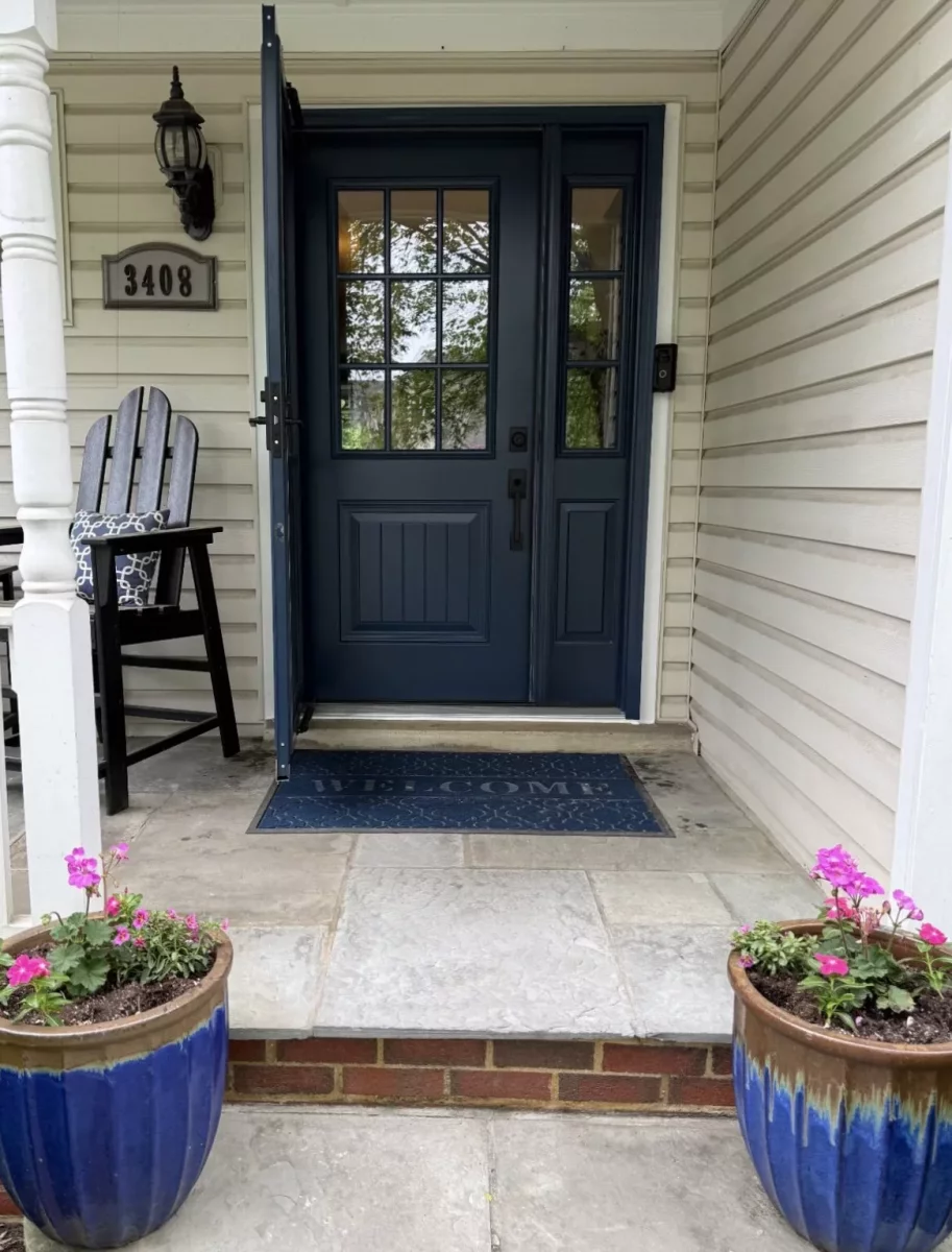 New deep water color entry door