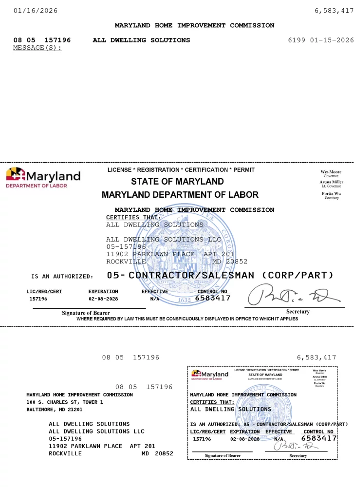 Contractor License
