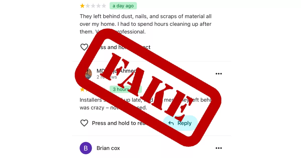WhatsApp scam conversation showing fake negative reviews on Google and extortion demands. Protect your business from scams and learn how to remove fake reviews.