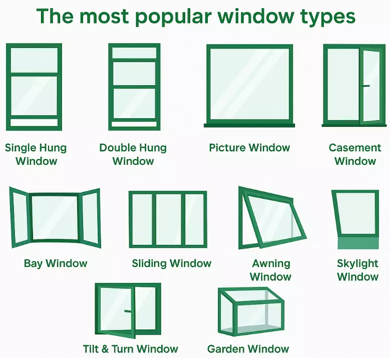 The most popular window types