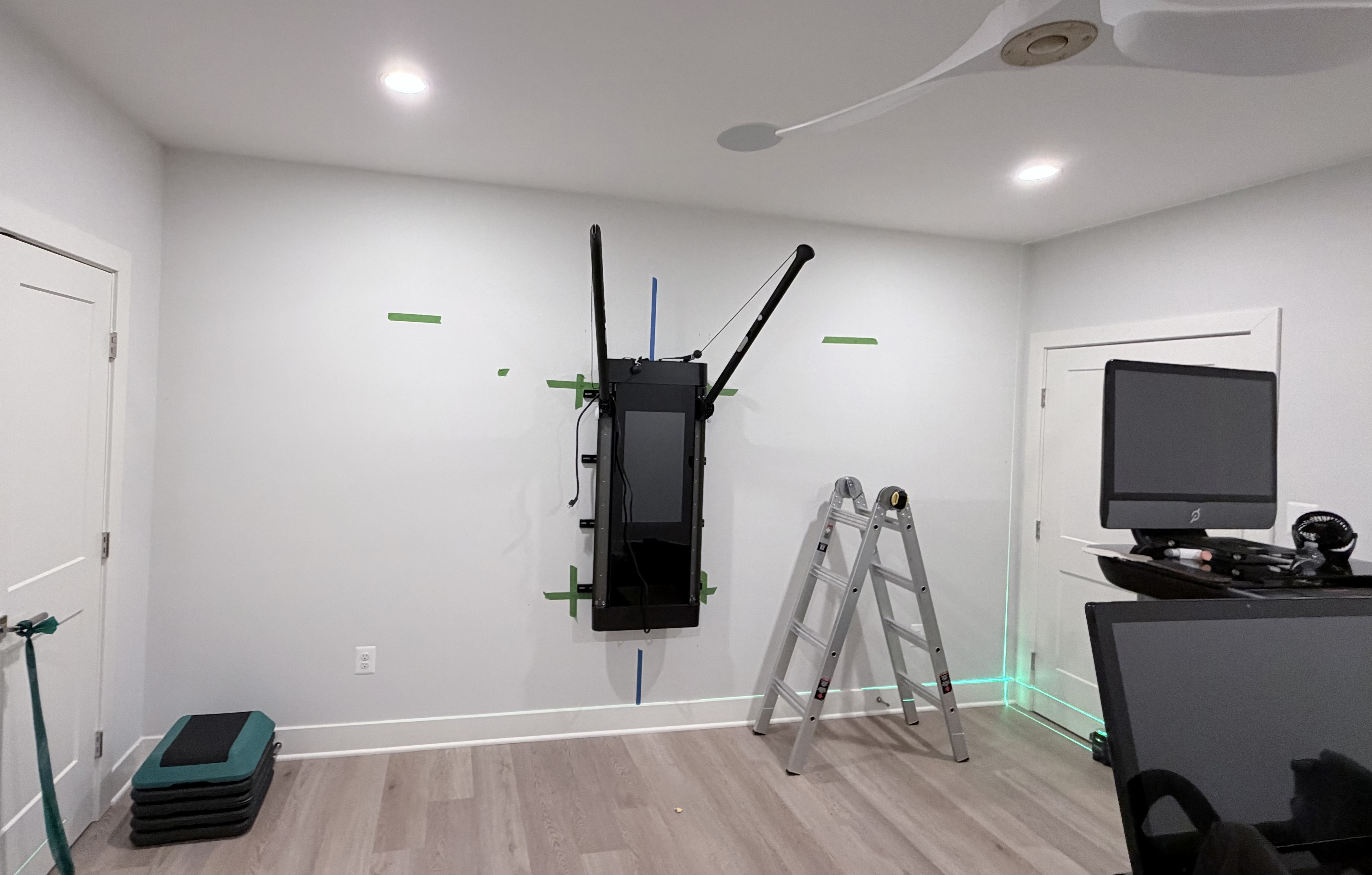 Mirror Installation for Home Gym before 0 photo.