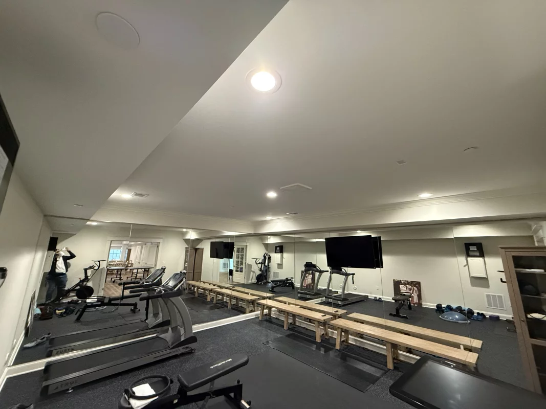 Home Gym Mirror Installation gallery photo.