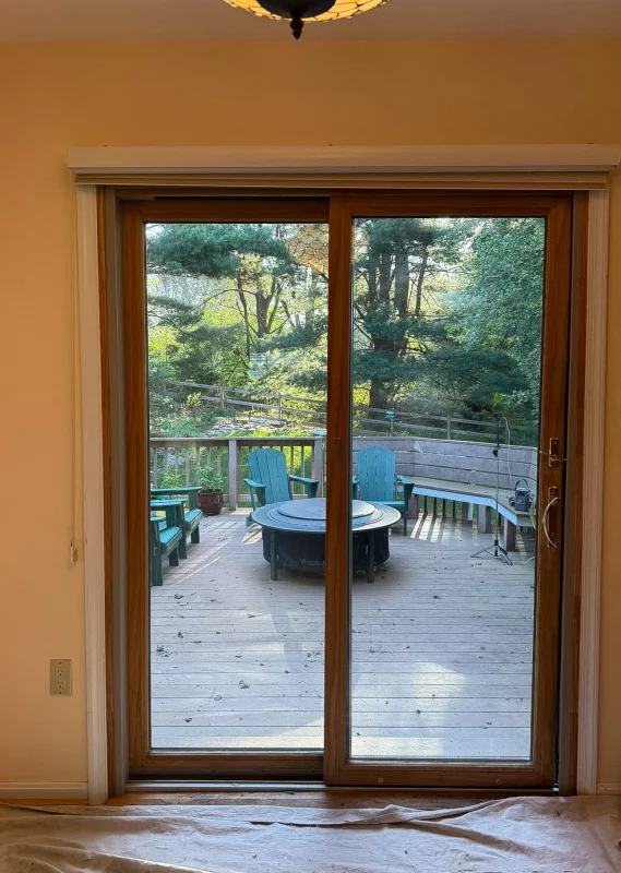 Patio Door Replacement and Wall Dog Door Installation gallery photo.