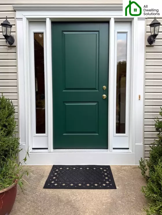 Completed front door replacement with sidelights