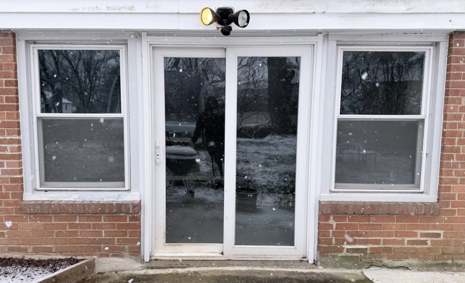 Old sliding patio door