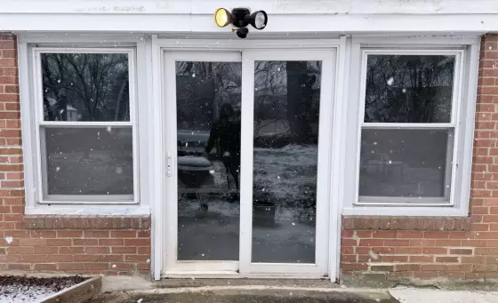 Old sliding patio door