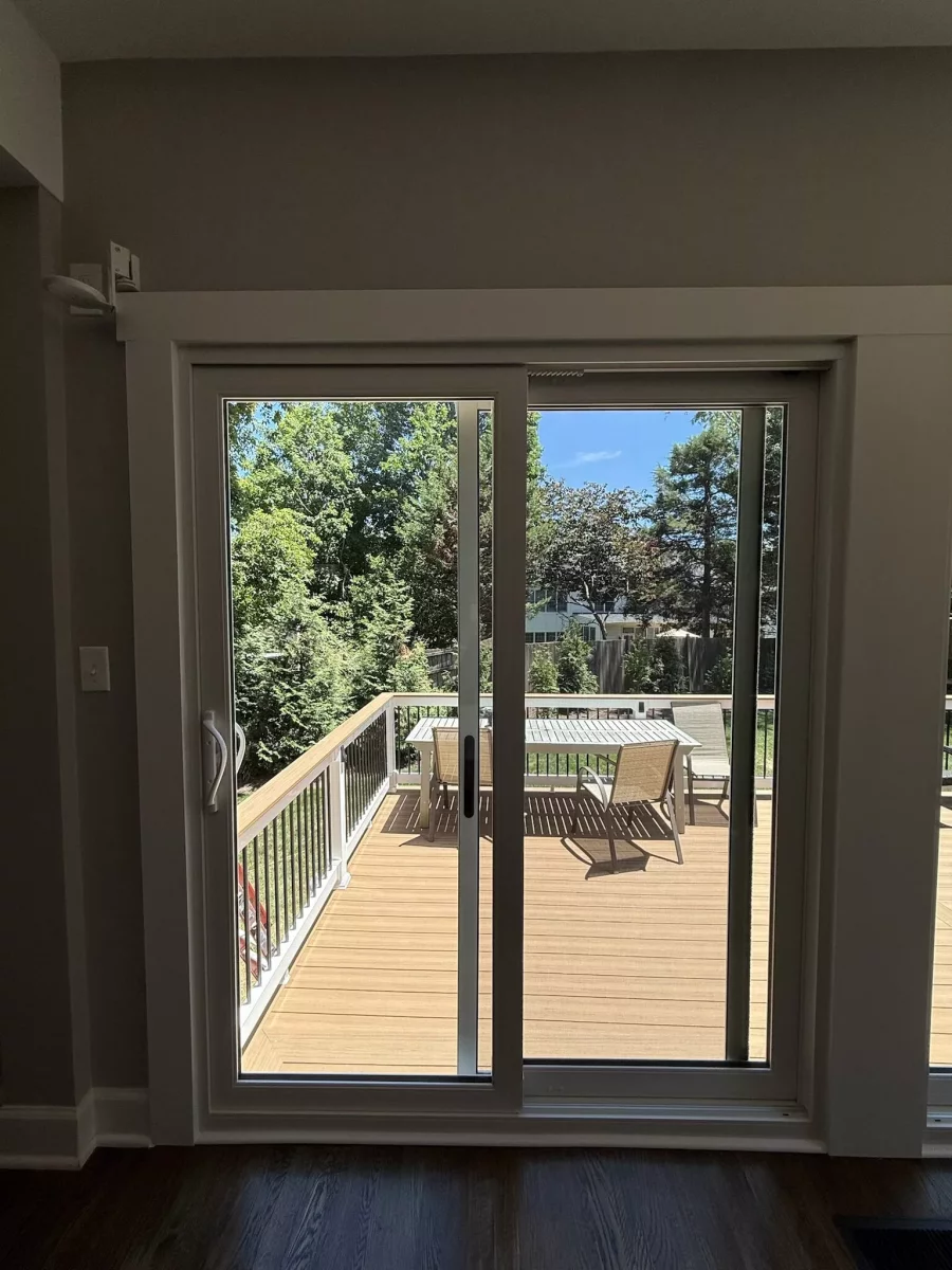 New sliding patio door with screen mesh