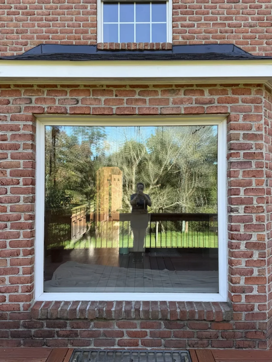 Before Oknoplast tilt-and-turn window replacement showing the original picture window in Monrovia, Maryland