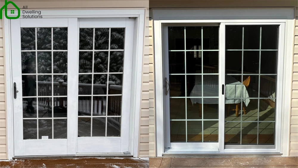 Before/After Patio Door Replacement in Ellicott City